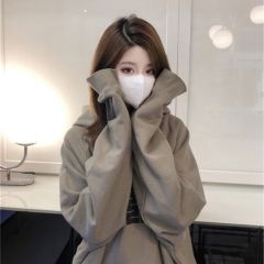 美式复古潮牌别致卫衣女学生春秋薄款2021韩版宽松ins潮oversize连帽外套上衣服